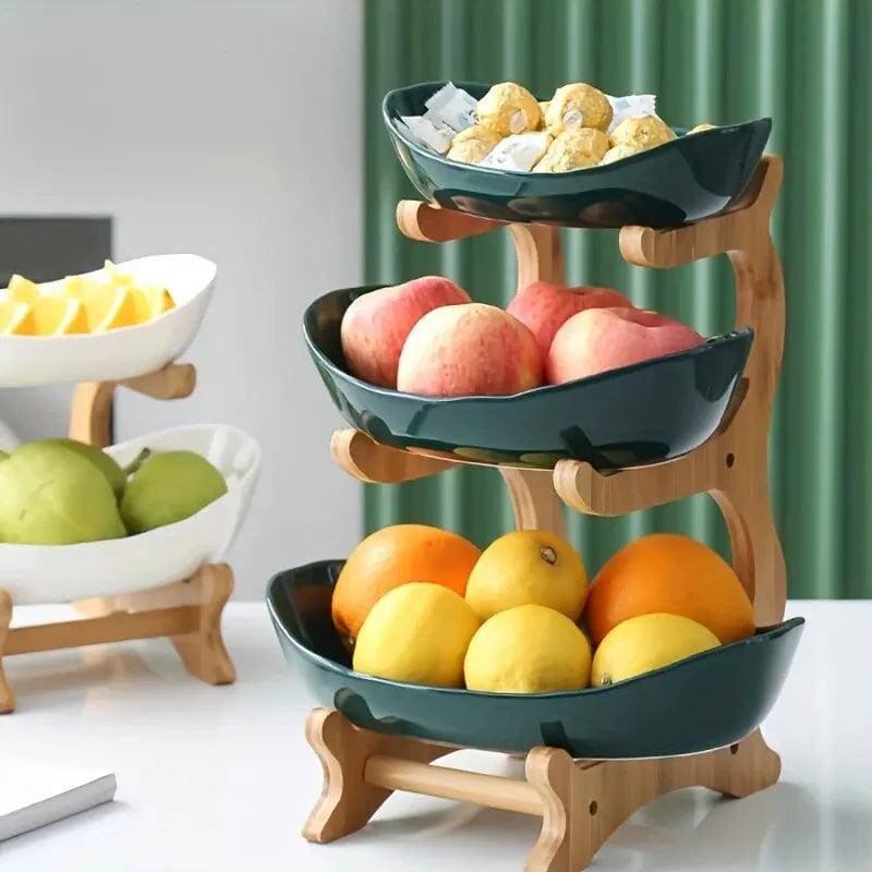 Fruteira de Mesa Cesta de Fruta Bambu DekoraDuetto - Loja Dekora Duetto